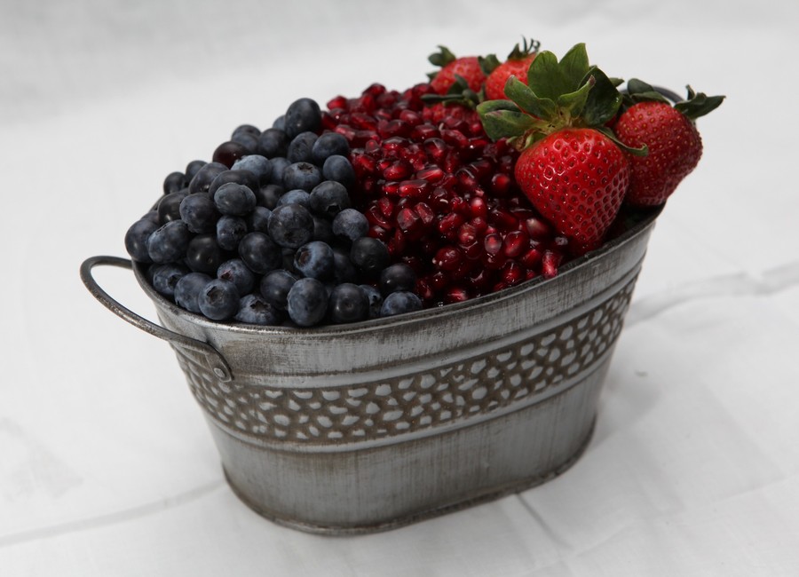 Fresh berries and pomegranate